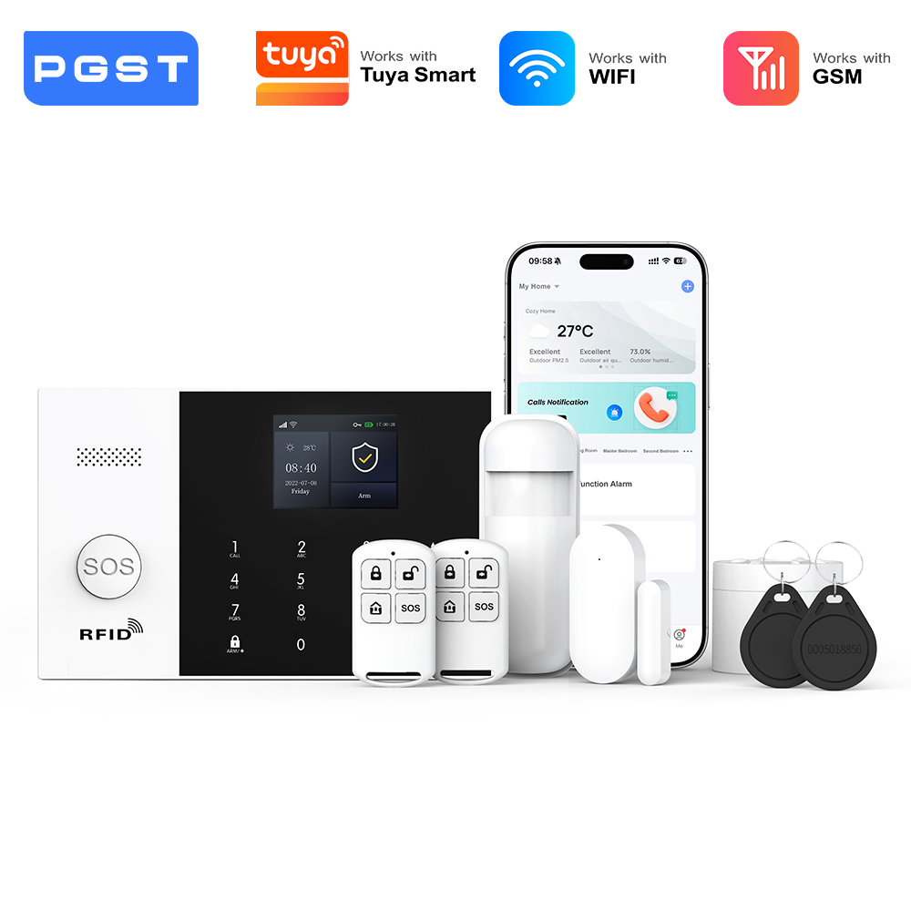 Home Automation Tutorial - ชุดระบบเตือนภัยอัตโนมัติภายในบ้าน PGST WiFi 2G GSM พร้อมเซ็นเซอร์ตรวจจับความเคลื่อนไหว