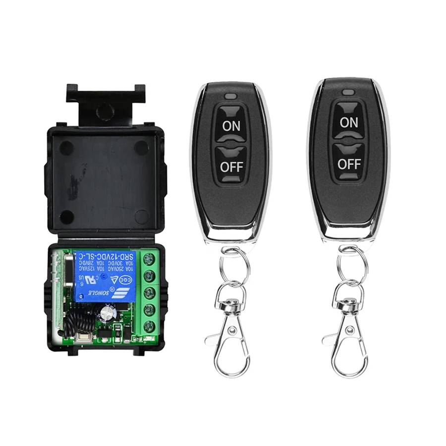 433Mhz Receiver Module - รีโมทคอนโทรลประตูอเนกประสงค์ RF 433Mhz สวิตช์รีเลย์ 10A ตัวรับสัญญาณขนาดเล็ก