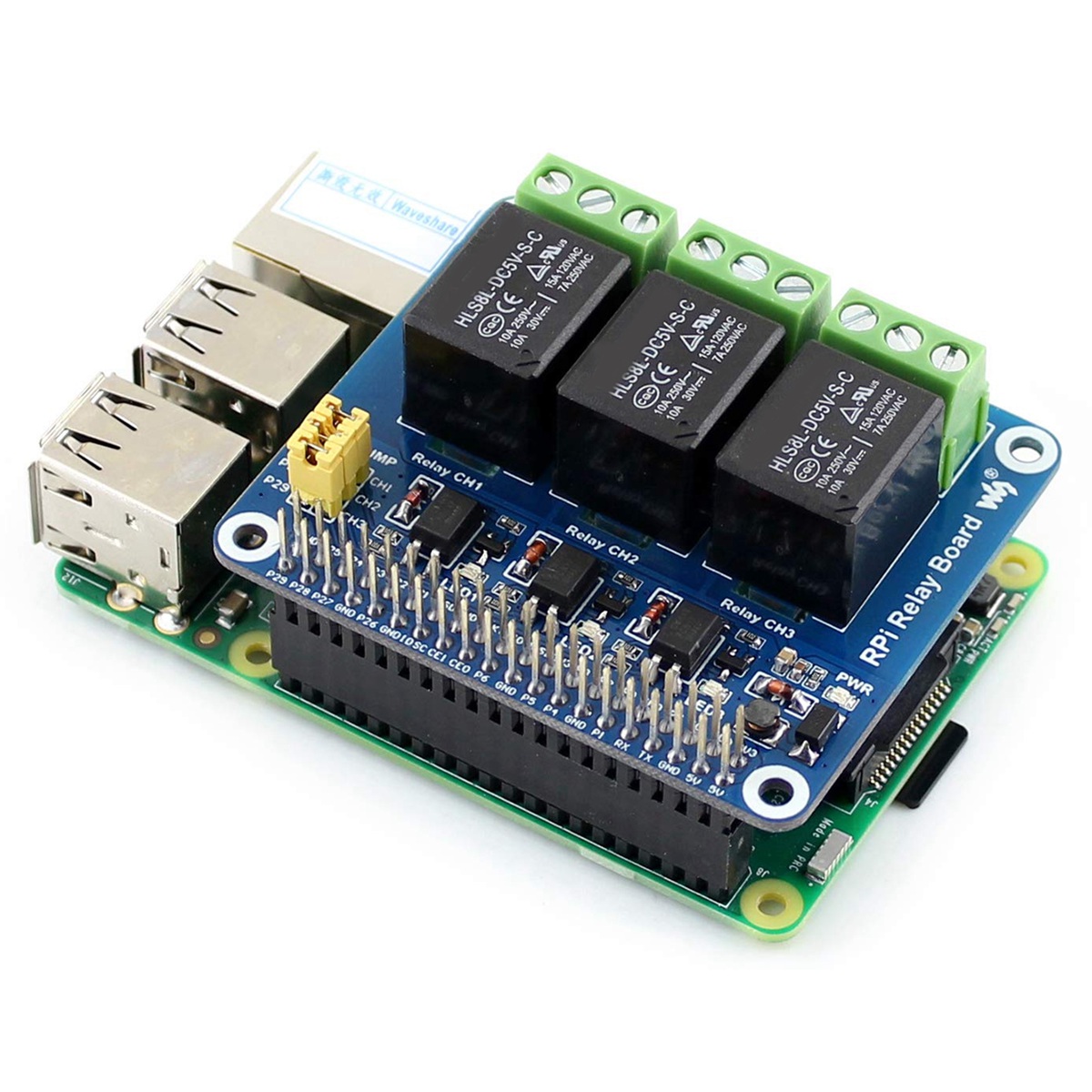 Waveshare 5V 3-Channel Relay M - Pi Zero W Board บทวิจารณ์และราคา