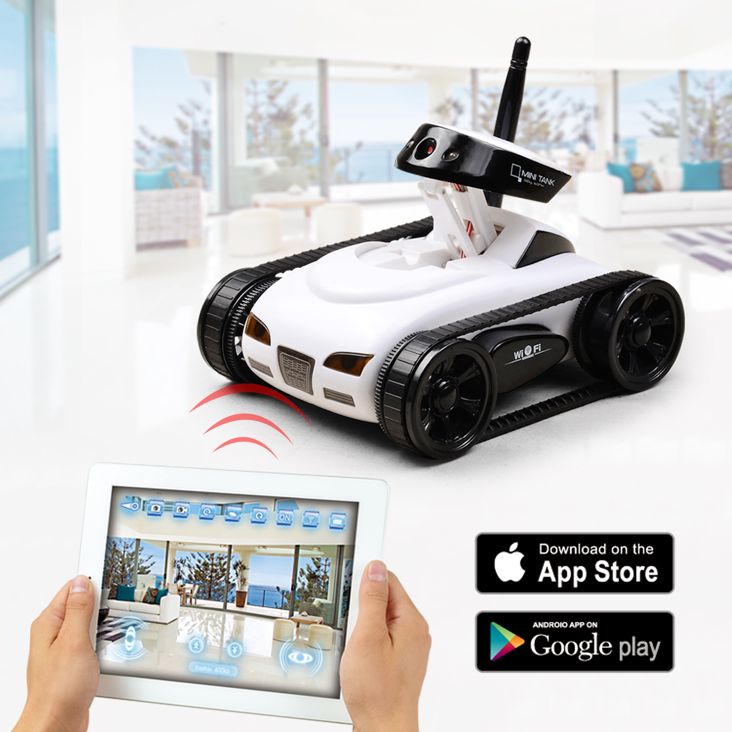 777-272 รถถังบังคับวิทยุ WiFi  - Home Automation Tutorial บทวิจารณ์และราคา