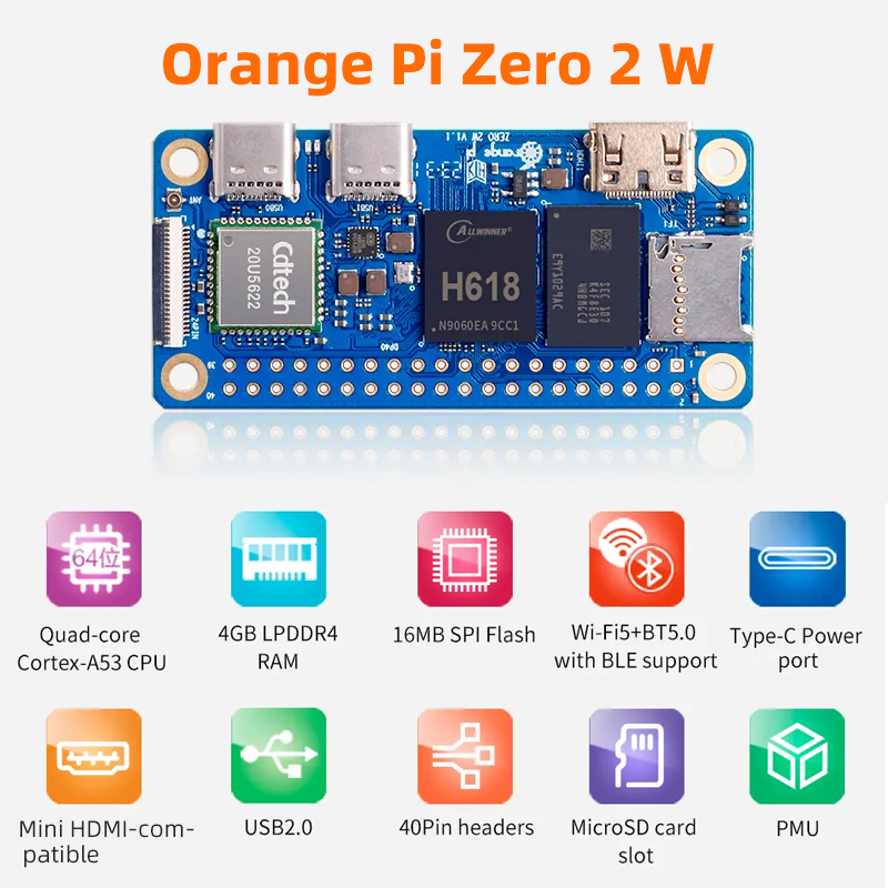 Orange Pi Zero 2W 4GB 2GB 1.5G - Pi Zero W Board บทวิจารณ์และราคา