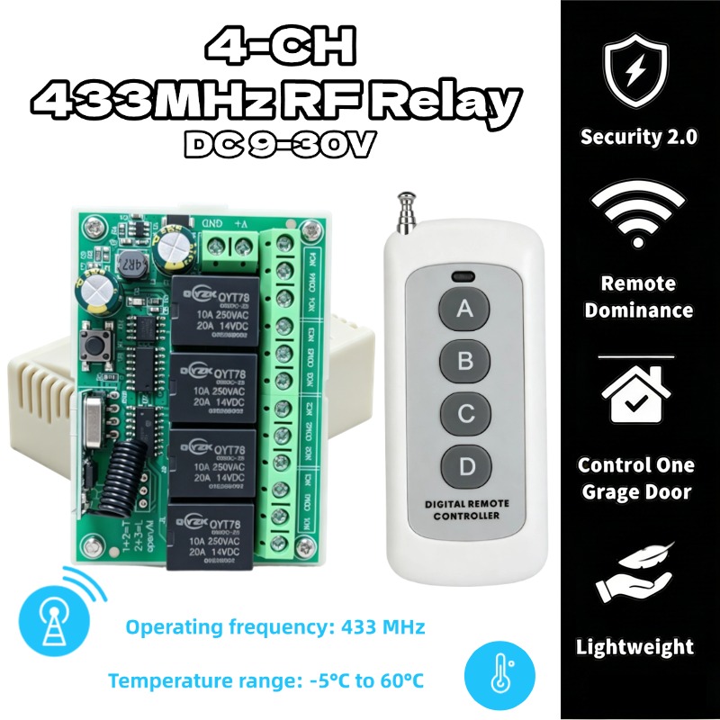 รีโมทคอนโทรลไร้สายอเนกประสงค์  - 433Mhz Receiver Module บทวิจารณ์และราคา